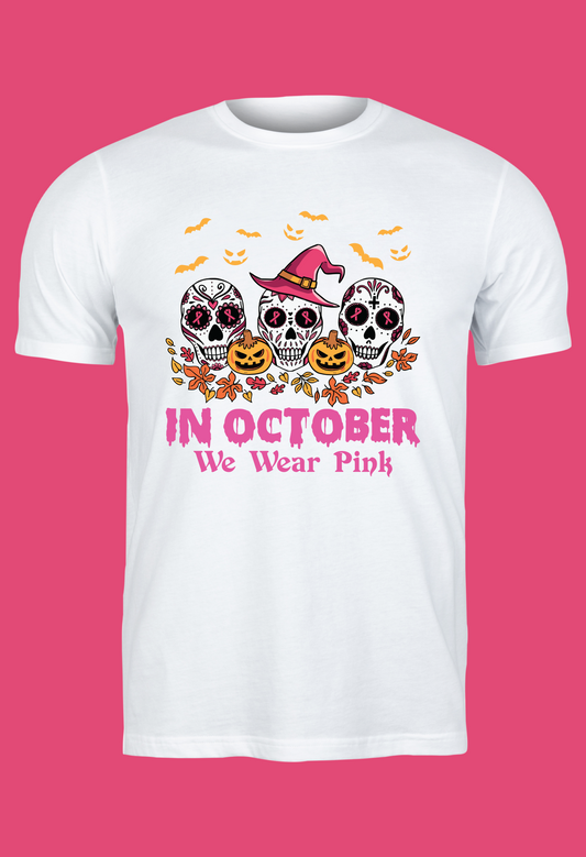 In October We Wear Pink - Skull Heads