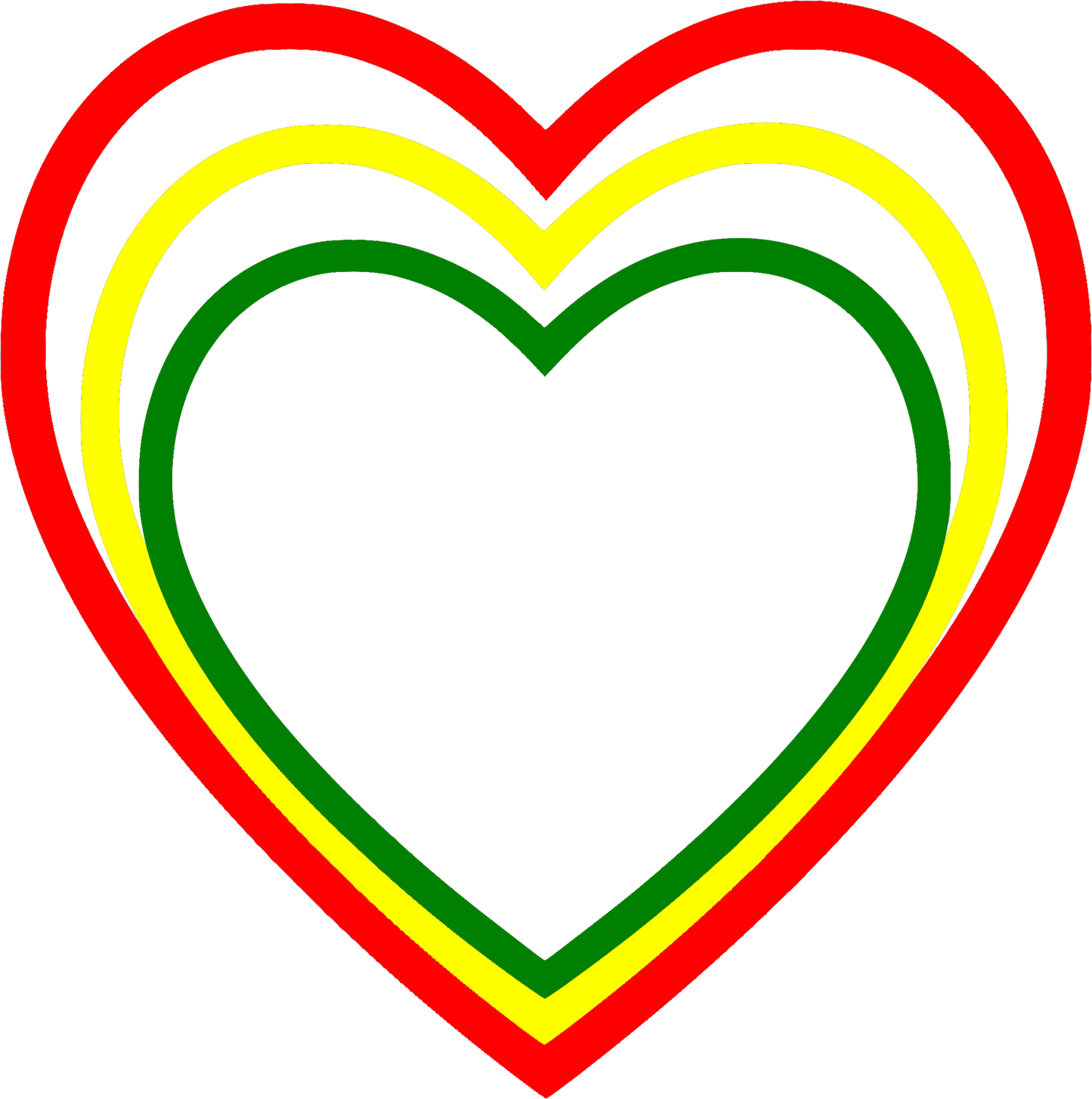 Juneteenth Triple Heart - PNG Download