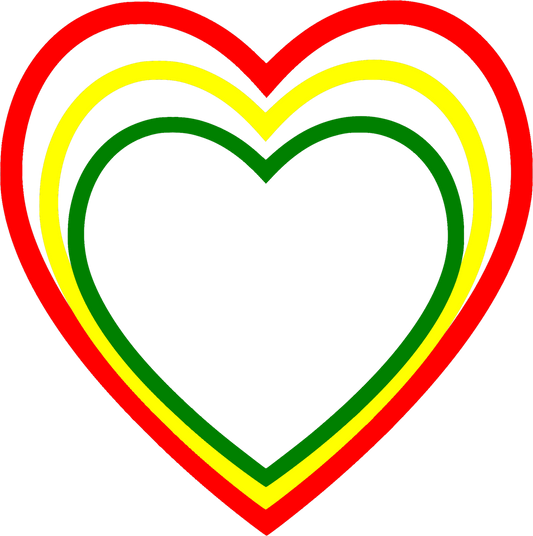 Juneteenth Triple Heart - PNG Download