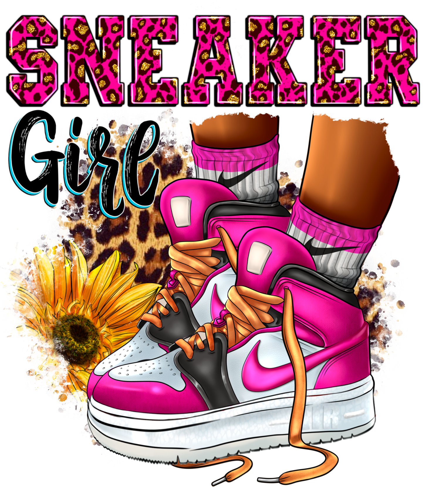 Sneaker Girl Pink Leopard