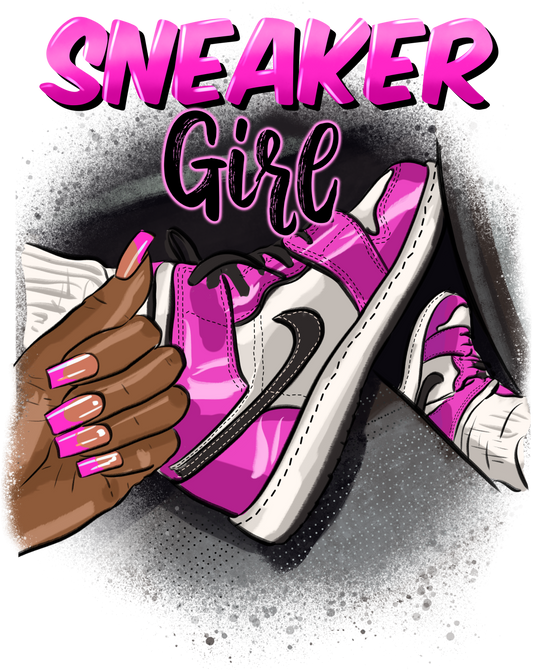 Sneaker Girl Pink & White