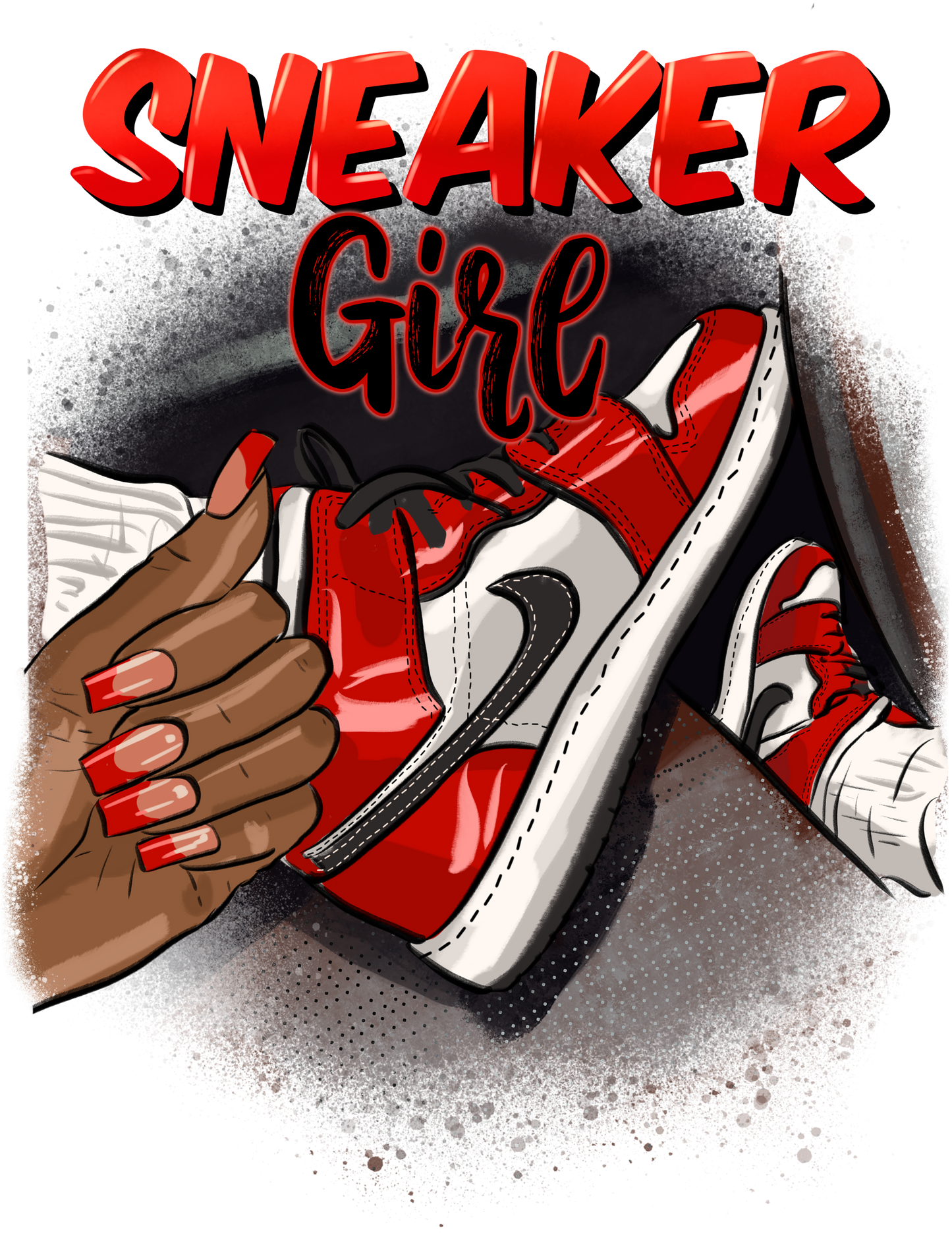 Sneaker Girl Red & White